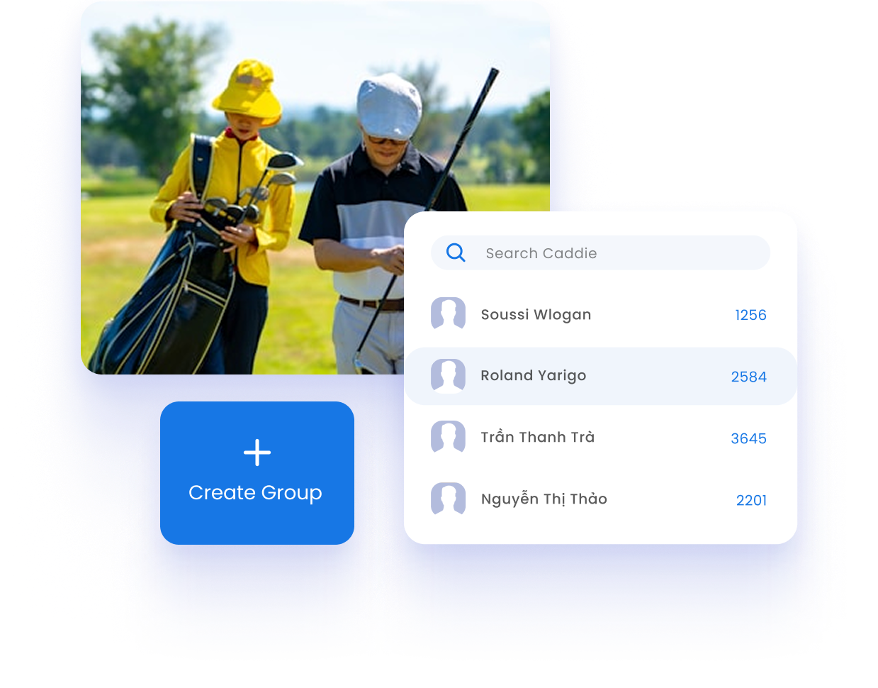 Quản lý thông tin của Caddie