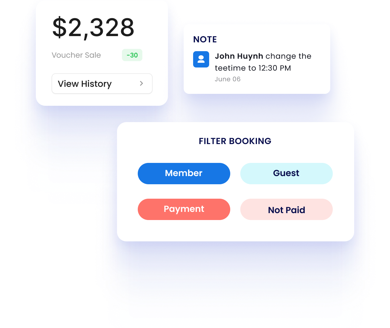Intuitive Tee Sheet Interface